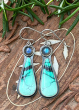 Load image into Gallery viewer, Labradorite &amp; Variscite Earrings
