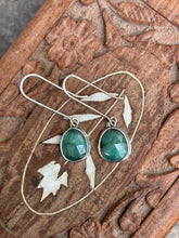 Load image into Gallery viewer, Rose Cut Emerald Earrings
