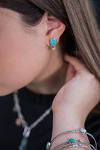 Load image into Gallery viewer, Turquoise &amp; Moonstone Studs
